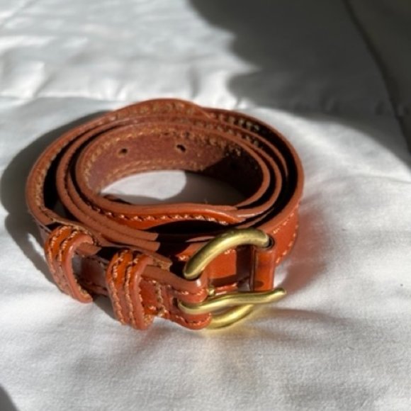 LINEA PELLE Genuine Leather Belt, Tan, 32"-36" - Picture 4 of 8